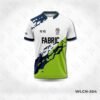 Sublimation Chinese Collar Cricket Jersey; Chinese collar cricket jersey; custom made cricket jersey; personalized cricket jersey with Chinese neck; customize football jersey with Chinese neck; personalized jersey manufacturers in California; personalized jersey design in London; Sublimation jersey maker in bd; customizable volleyball jersey in Australia; green color custom Chinese collar jersey; Chinese collar jersey manufacturers in USA; custom made cricket jersey with team logo; sublimation white jersey with logo;