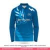 Premium Design Full Sleeve Blue Cricket Jersey with Collar-WLP-104; blue cricket jersey; premium cricket jersey maker in usa; personalized jersey design in usa; best jersey maker in usa; premium jersey design in usa; best jersey manufacturer in usa; best jersey design in usa
