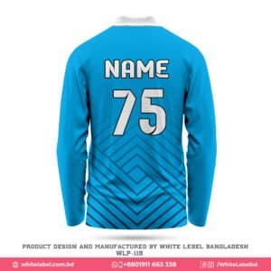 Exclusive Design Full Sleeve Blue White Cricket Jersey-WLP-119; blue cricket jersey; premium cricket jersey maker in usa; personalized cricket jersey design in usa; personalized jersey maker in usa; best jersey design in usa; premium jersey maker in usa; premium jersey maker in usa; best jersey design in bd