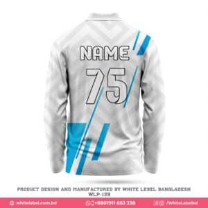 white blue cricket jersey; premium cricket jersey; best jersey maker in usa; personalized cricket jersey manufacturer in usa; best jersey design in usa;