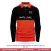 Premium Design Polo Orange Black Cricket Jersey with Logo-WP-314 2 Polo Orange Black Cricket Jersey with Logo; premium design cricket jersey; best cricket jersey maker in usa; personalized jersey design in usa; best jersey maker in usa; personalized jersey design; premium design jesey maker in usa; polo sublimation jersey; sublimated jersey
