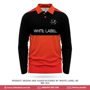 Polo Orange Black Cricket Jersey with Logo; premium design cricket jersey; best cricket jersey maker in usa; personalized jersey design in usa; best jersey maker in usa; personalized jersey design; premium design jesey maker in usa; polo sublimation jersey; sublimated jersey
