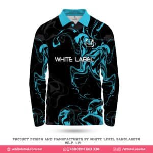 Premium Design Black Cricket Jersey Full Sleeve with Logo-WLP-414; custom cricket jersey; personalized cricket jersey maker in bd; team cricket jersey; personalized cricket jersey manufacturer in USA; best cricket jersey maker in USA; black cricket jersey full sleeve