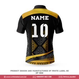 Custom Design Black Yellow Cricket Jersey with Logo-ZP-822; yellow black cricket jersey; premium cricket jersey design in usa; personalized jersey manufacturer in usa; personalized jersey design in usa; best jersey maker in usa;