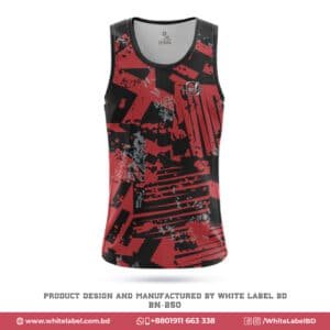 black red tank top men; red tank top maker in USA; personalized tank top design in USA; sublimation tank top maker in USA; sublimation tank top manufacturer in USA; personalized tank top design in USA; Stylish Design Black Red Tank Top Men with Logo-BN-250; black red tank top men;