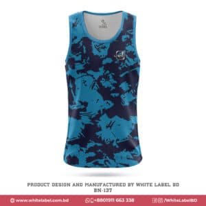 Premium Design Blue Black Tank Top with Logo-BN-137; blue black tank top; premium tank top blue black tank top; best tank top design in usa; sublimation blue black tank top; blue black tank top