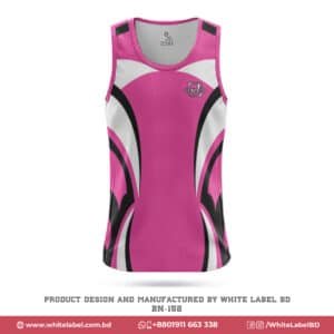 100% Polyester Pink Tank Top with Logo-BN-152; pink tank top design in USA; sublimatiopn tank top design in usa; sublimation tank top maker in usa; personalized tank top design in USA; personalized tank top maker in usa; personalized tank top design in usa