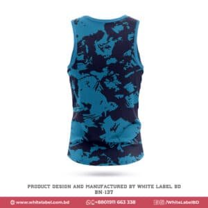 Premium Design Blue Black Tank Top with Logo-BN-137; blue black tank top; premium tank top blue black tank top; best tank top design in usa; sublimation blue black tank top;