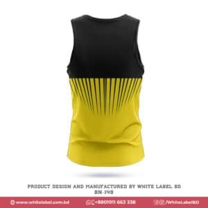 Black Yellow Tank Top with Logo; custom tank top maker in usa; premium tank top design in usa; personalized tank top manufacturer in usa; personalized tank top design in usa; uncommon tank top maker in usa;