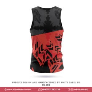 Stylish Black Red Tank Top Men with Logo-BN-156; black red tank top; premium design black red tank top;